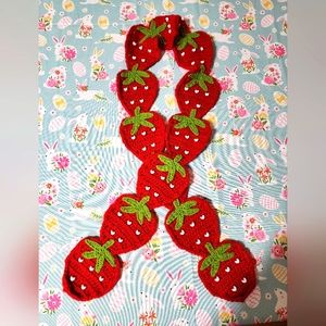 Twinkie Chan Strawberry Knit Scarf - Never Worn Rare